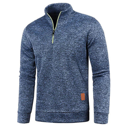 Herren Pullover Elastisch Kurzreißverschluss Schwarz - Norvielle