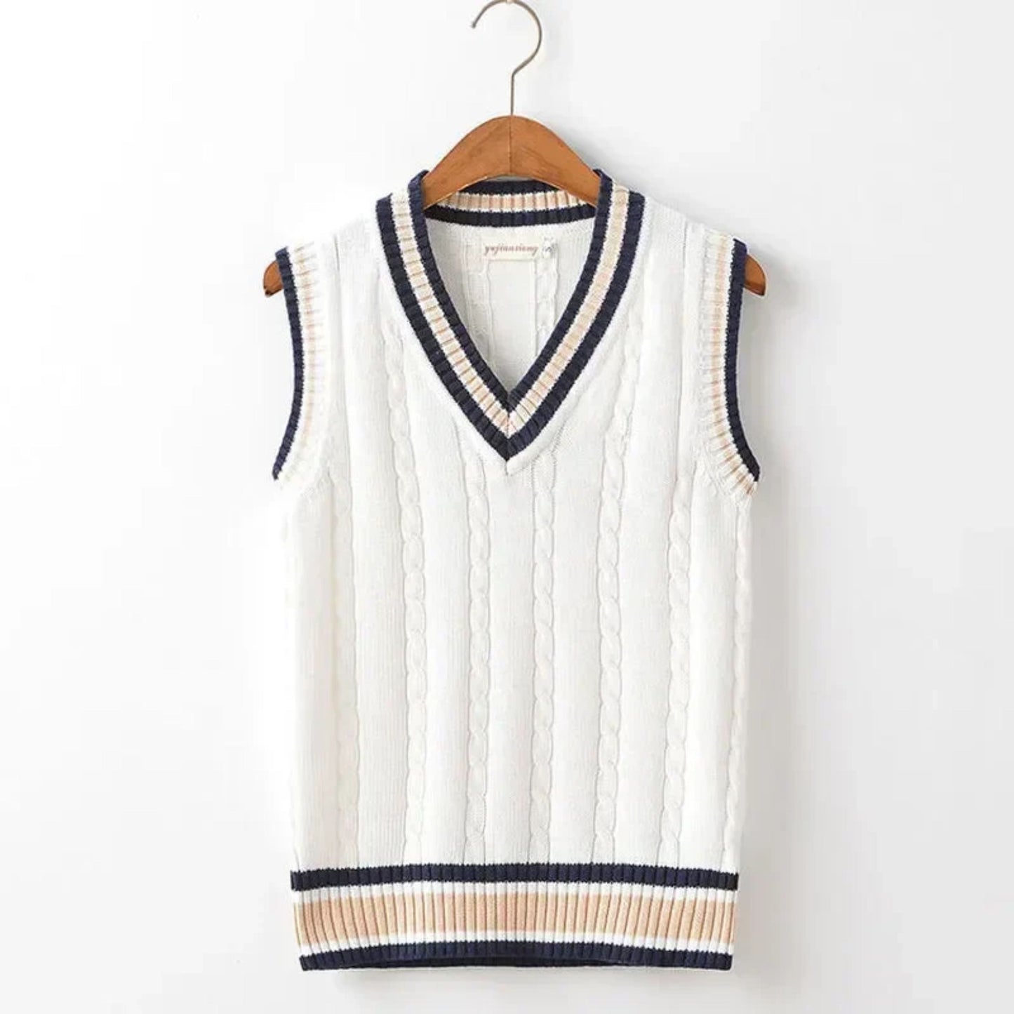 Herren Ärmellose V-Ausschnitt Strickweste Pullover - Norvielle