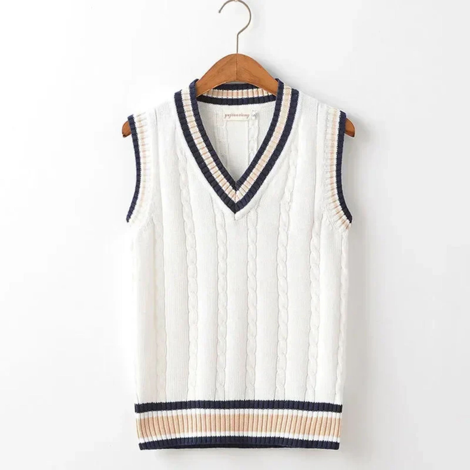 Herren Ärmellose V-Ausschnitt Strickweste Pullover - Norvielle