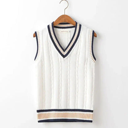 Herren Ärmellose V-Ausschnitt Strickweste Pullover - Norvielle
