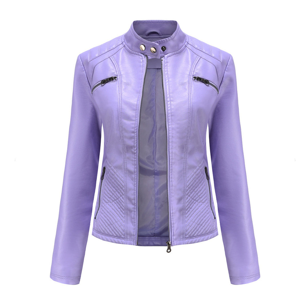 Damen Modische Jacke mit Gesteppter Schulterpartie