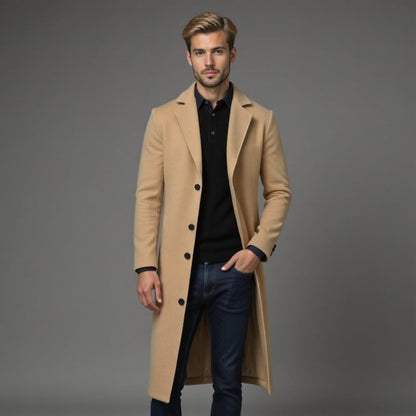 Herren Wintermantel Slim Fit Klassisch