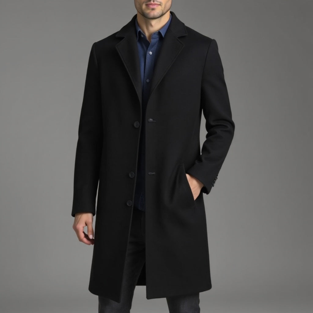 Herren Wintermantel Slim Fit Klassisch