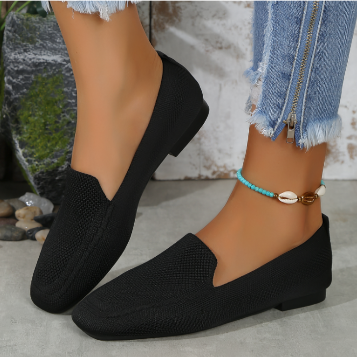 Norvielle Damen Loafer Flach Schuhe Casual Leder