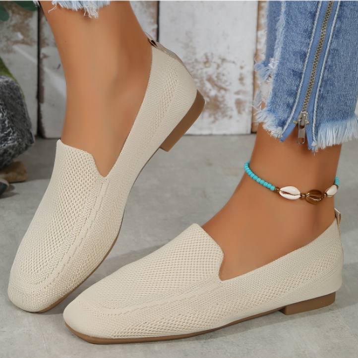 Norvielle Damen Loafer Flach Schuhe Casual Leder