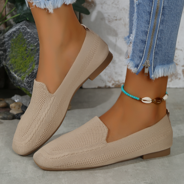 Norvielle Damen Loafer Flach Schuhe Casual Leder