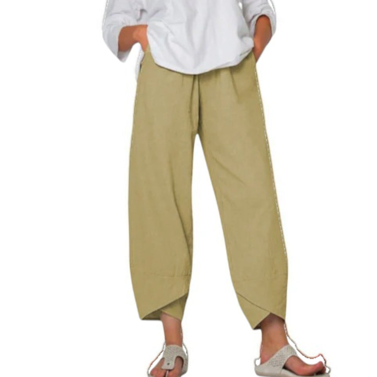 Damen Sommerhose Weites Bein Elegant