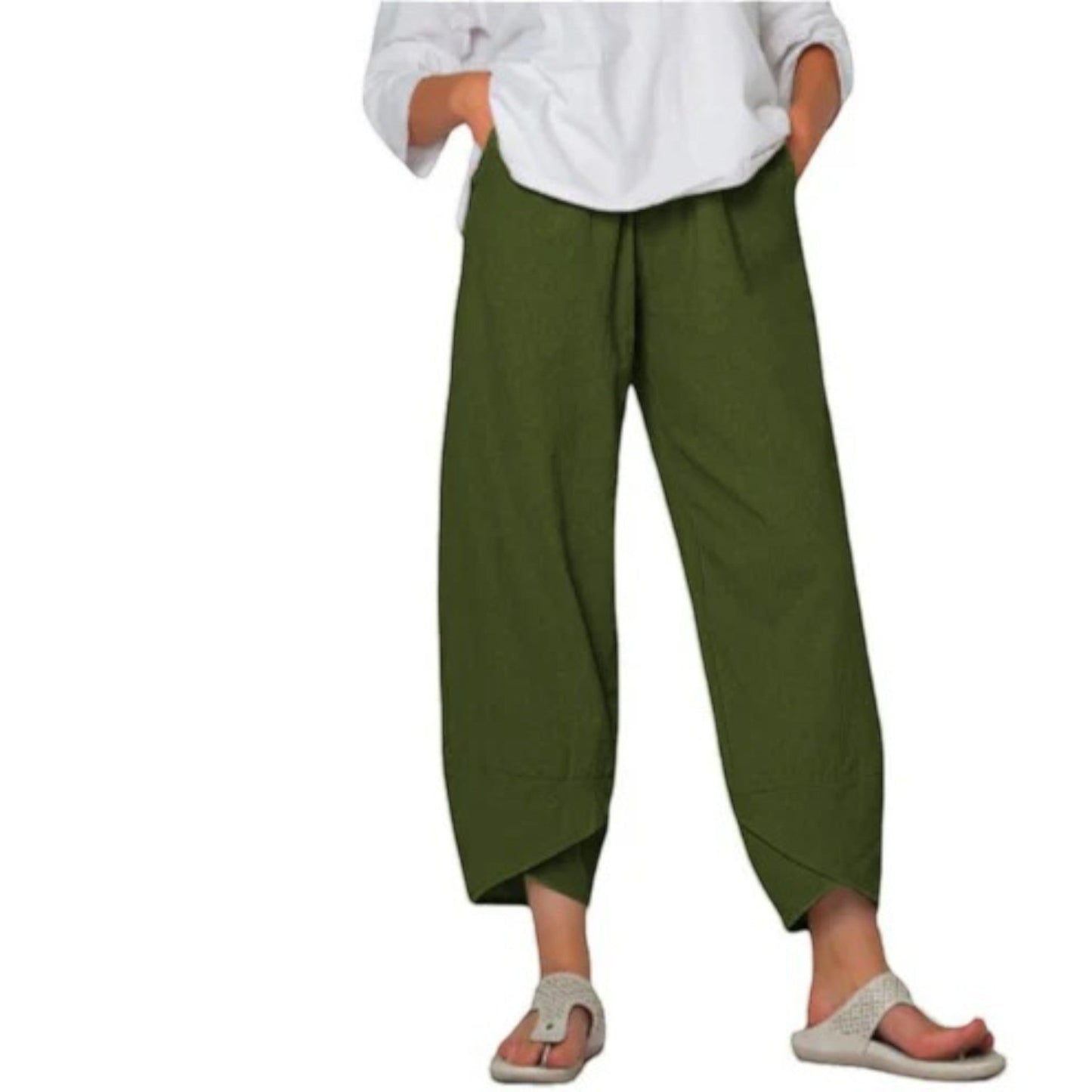 Damen Sommerhose Weites Bein Elegant