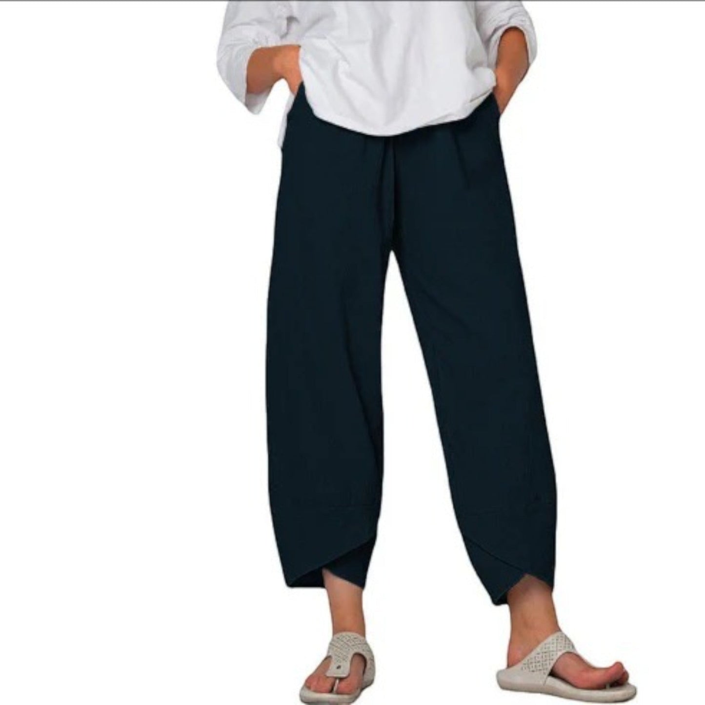 Damen Sommerhose Weites Bein Elegant