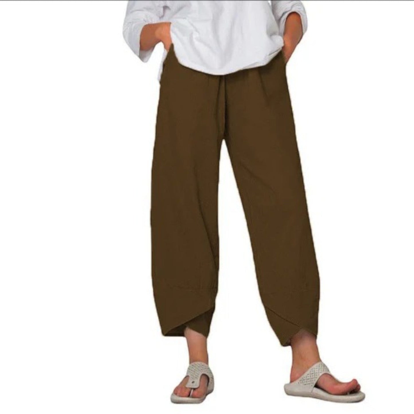 Damen Sommerhose Weites Bein Elegant
