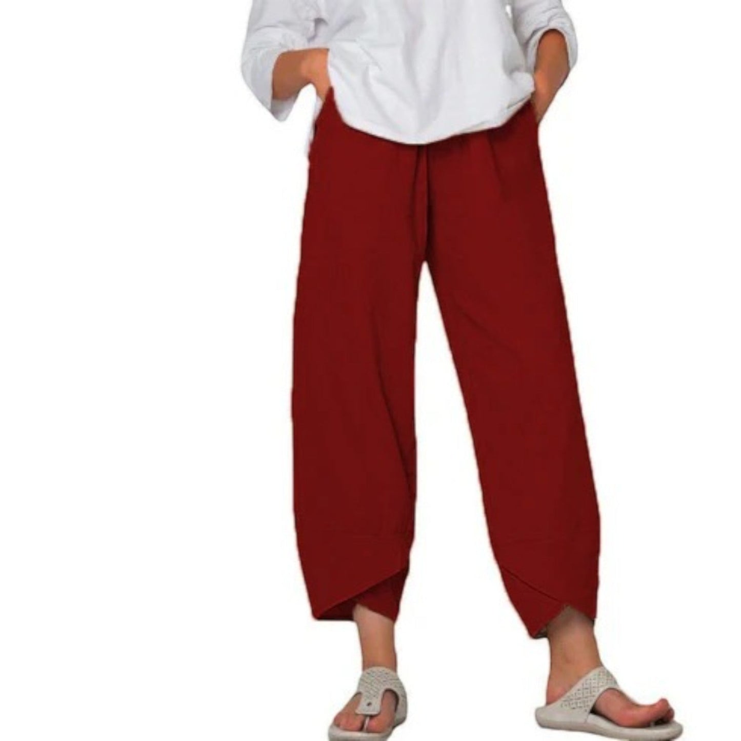 Damen Sommerhose Weites Bein Elegant