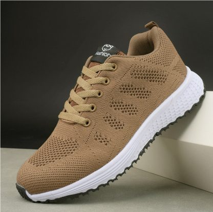Damen Laufschuhe Atmungsaktives Mesh Leicht Schnürsneaker