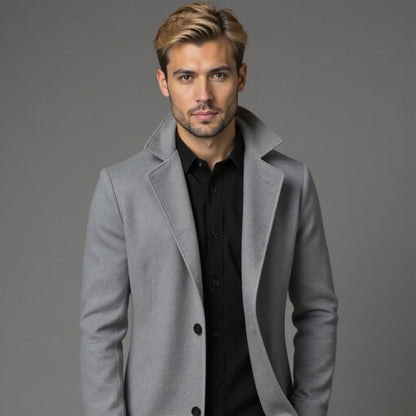 Herren Wintermantel Slim Fit Klassisch