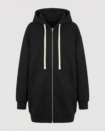 Damen Knielanger Komfort Hoodie