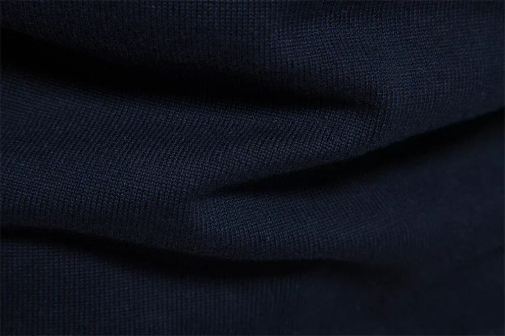 Quarter Zip Pullover - Gestreifter Strickpullover mit Viertel-Reißverschluss für Männer-Chaps Herrenmode