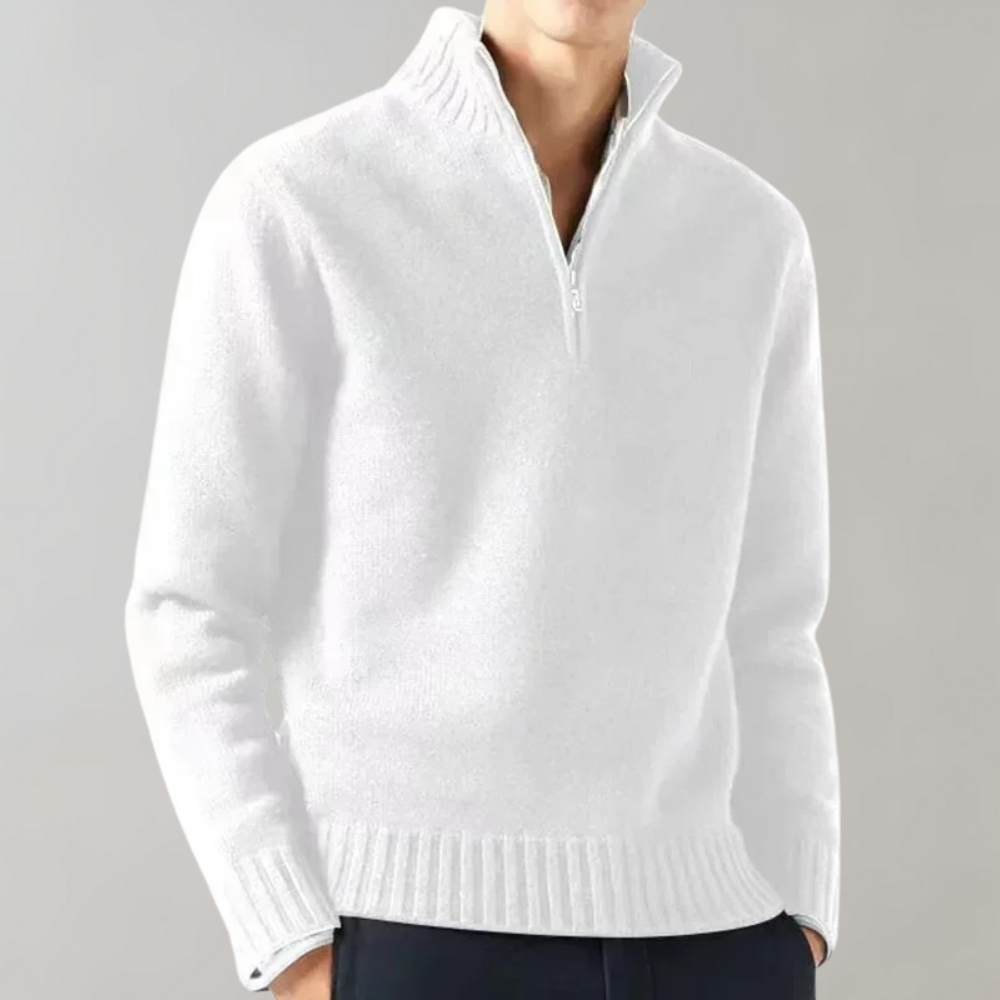 Herren Strickpullover Quarter Zip Regular Fit - Norvielle