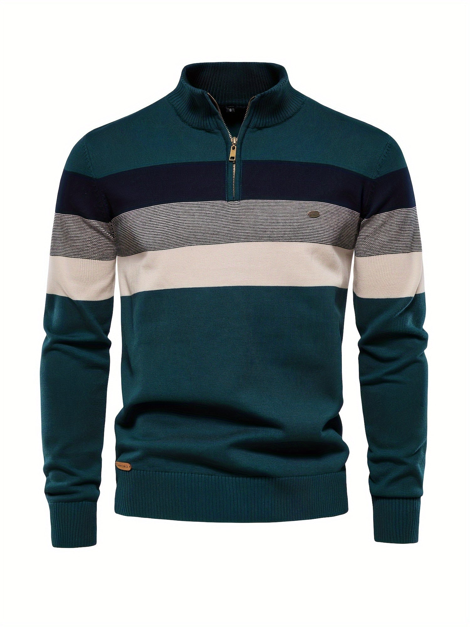 Herren Strickpullover Halbzipp Reißverschluss - Norvielle