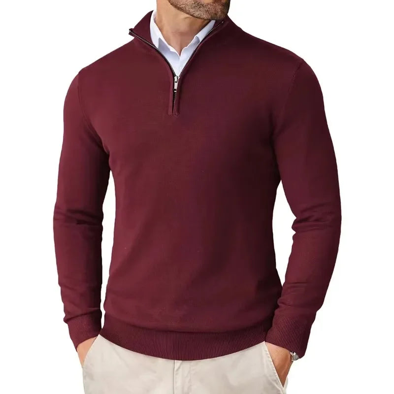 Quarter-Zip-Pullover – Strickpullover mit halbem Reißverschluss für Herren-Chaps Herrenmode