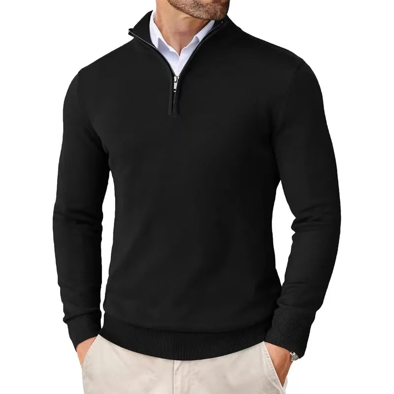 Quarter-Zip-Pullover – Strickpullover mit halbem Reißverschluss für Herren-Chaps Herrenmode