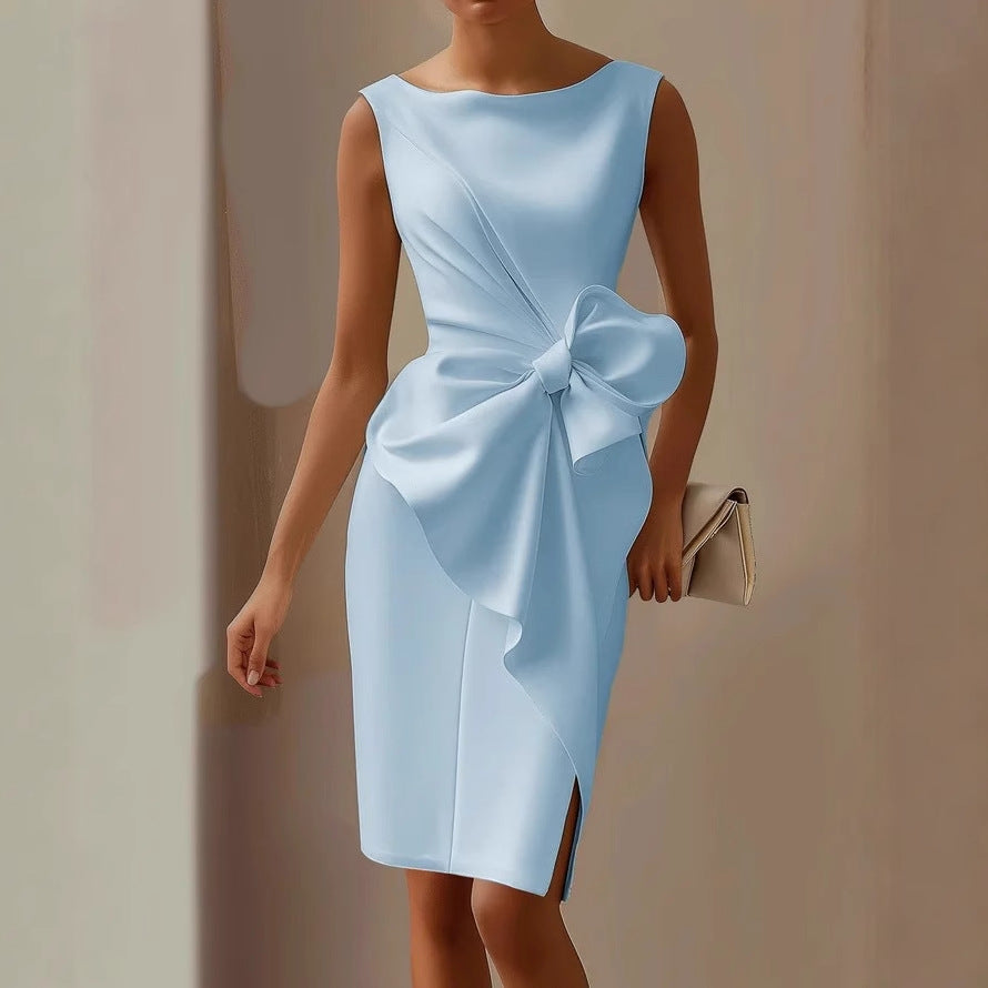 Damen Etuikleid Drapiert Elegantes