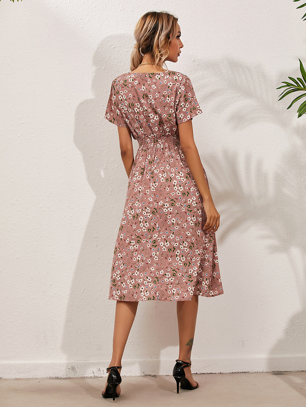 Elegantes Damen Sommerkleid Blumenmuster