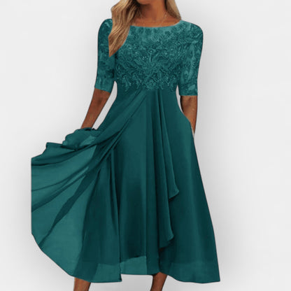 Damen Midi Kleid Festlich
