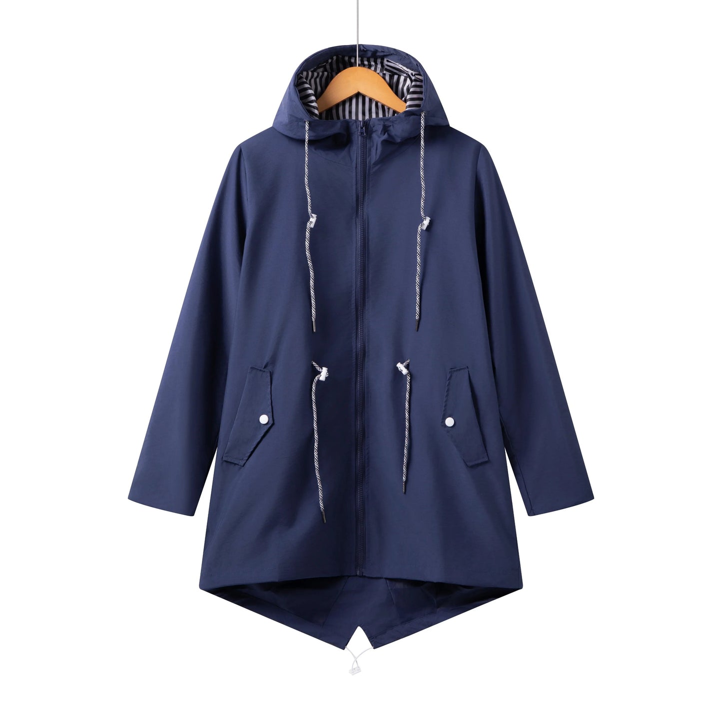 Damen Regenjacke Wasserdicht Mit Kapuze Reguläre Passform