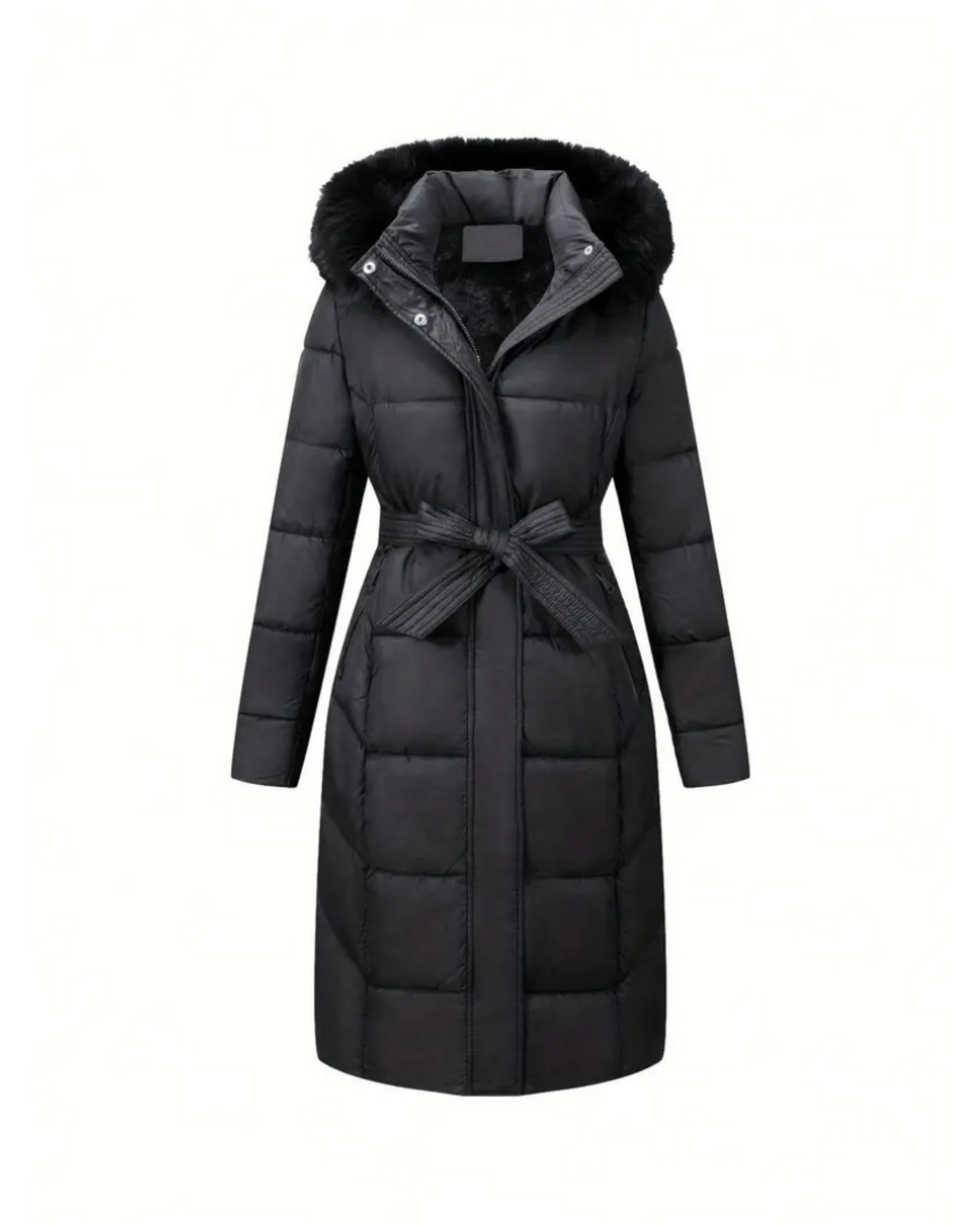 Damen Winterjacke Kapuze Wollmix