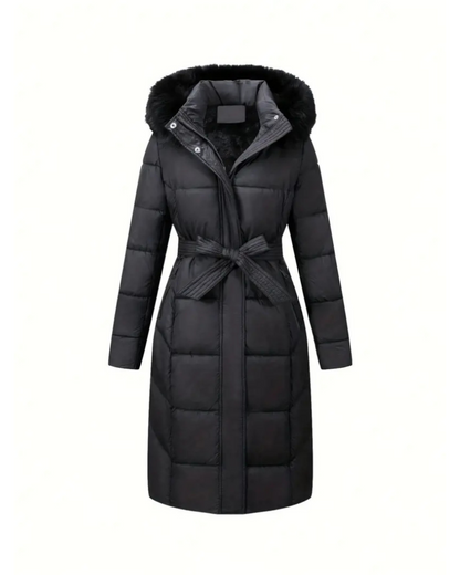 Damen Winterjacke Kapuze Wollmix