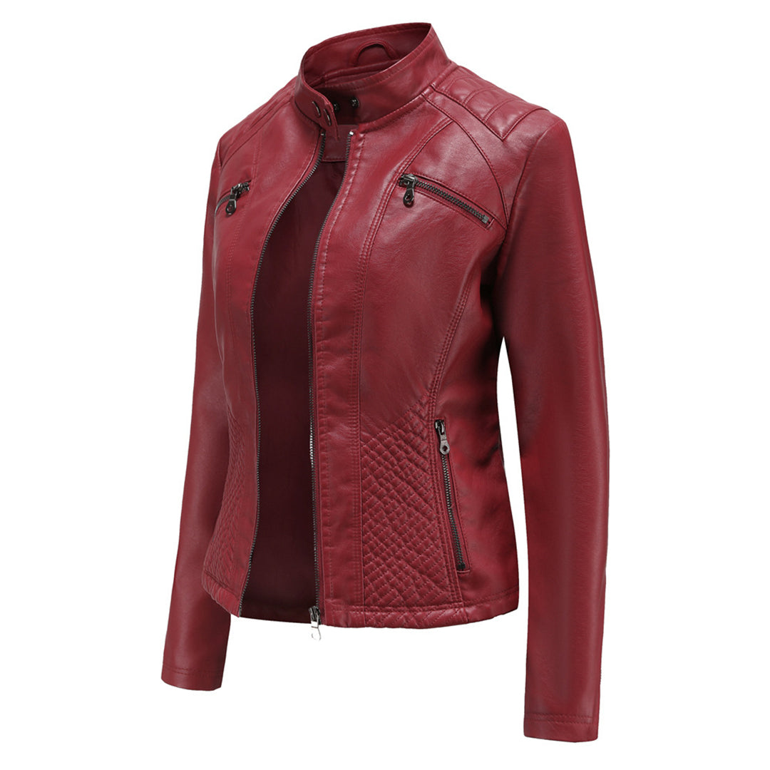 Damen Modische Jacke mit Gesteppter Schulterpartie