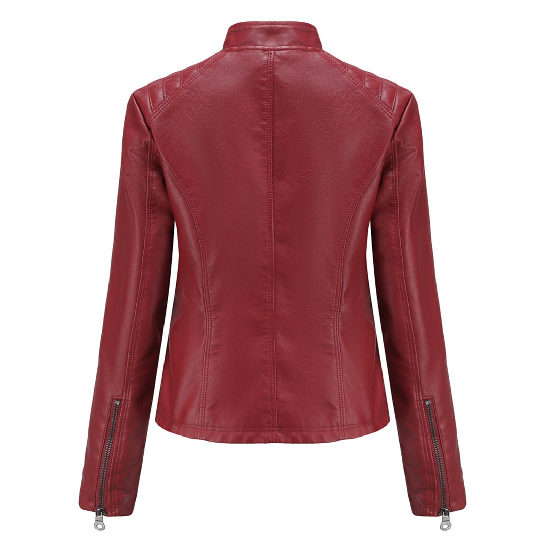 Damen Modische Jacke mit Gesteppter Schulterpartie