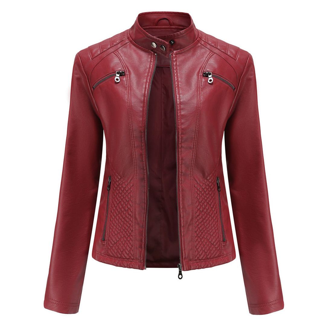 Damen Modische Jacke mit Gesteppter Schulterpartie