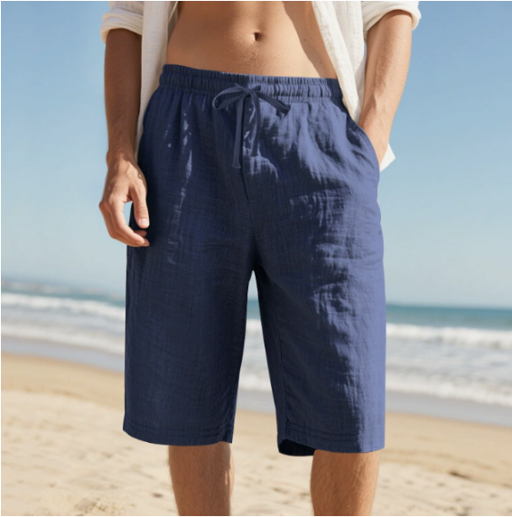 Herren Strandshorts Kordelzug Freizeit Shorts Beige - Norvielle