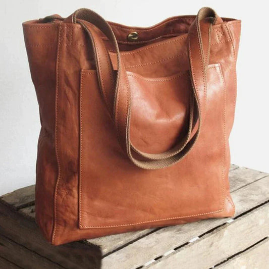 Norvielle Damen Handtasche Nova Leder Elegante Schwarz - Norvielle