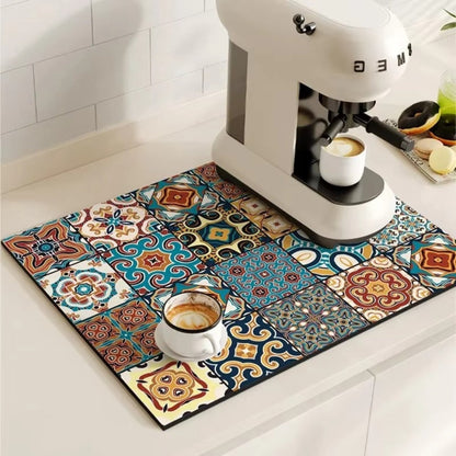 Retro Kaffeemat Absorbierend