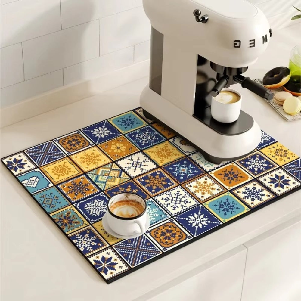 Retro Kaffeemat Absorbierend