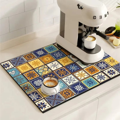 Retro Kaffeemat Absorbierend