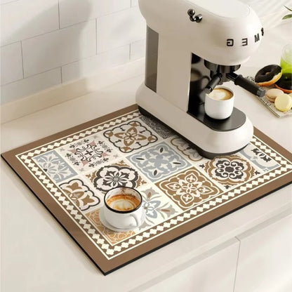 Retro Kaffeemat Absorbierend