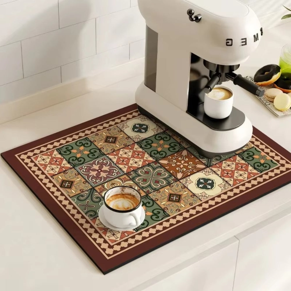 Retro Kaffeemat Absorbierend