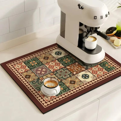 Retro Kaffeemat Absorbierend