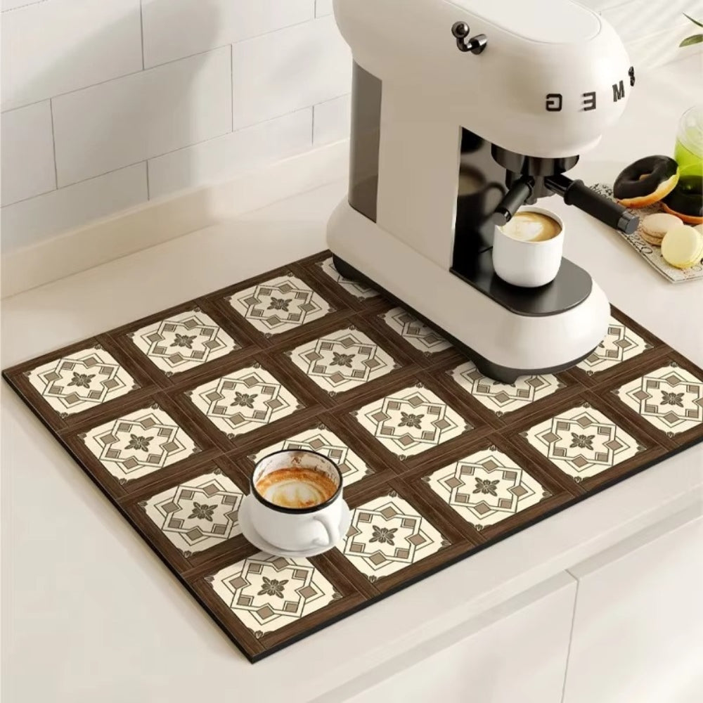Retro Kaffeemat Absorbierend