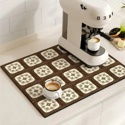 Retro Kaffeemat Absorbierend