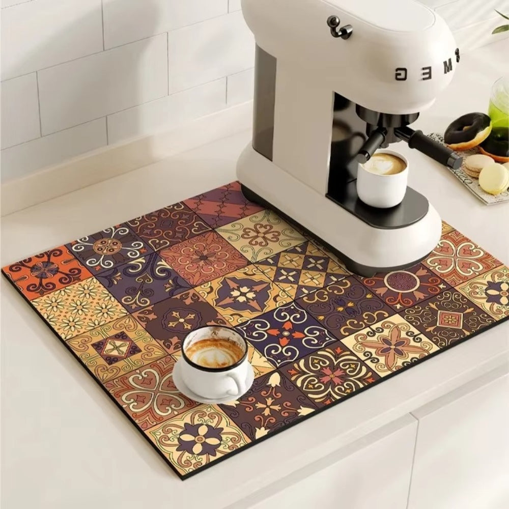 Retro Kaffeemat Absorbierend