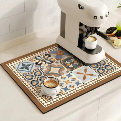 Retro Kaffeemat Absorbierend