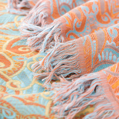 Umkehrbare Baumwolldecke Paisley Boho Stil