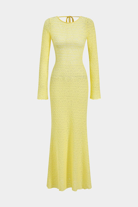 Adelheid Damen Maxikleid Rückenlacing Eleganz Schwarz - Norvielle