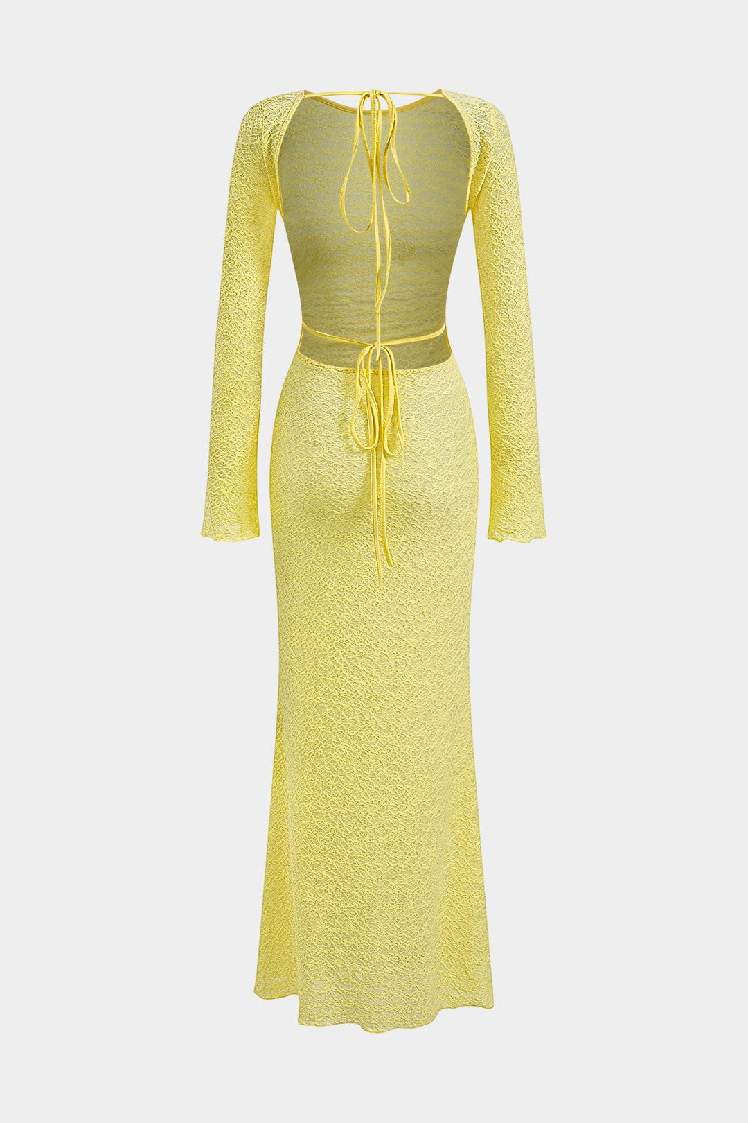 Damen Maxikleid Rückenschnür Elegantes Abendkleid