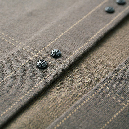 Herren Cardigan Offene Front Strukturiert Komfortabel Beige