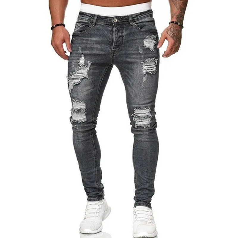 Röhrenjeans | Stretch | Slim Fit | Rissige Jeans | Herrenjeans-Chaps Herrenmode