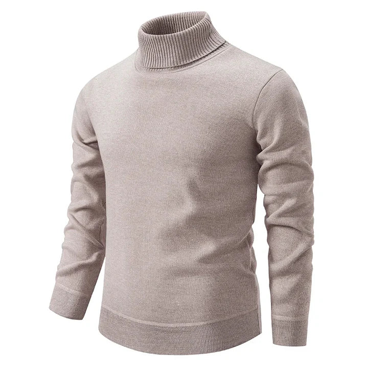 Herren Rollkragenpullover Feinstrick Schwarz - Norvielle